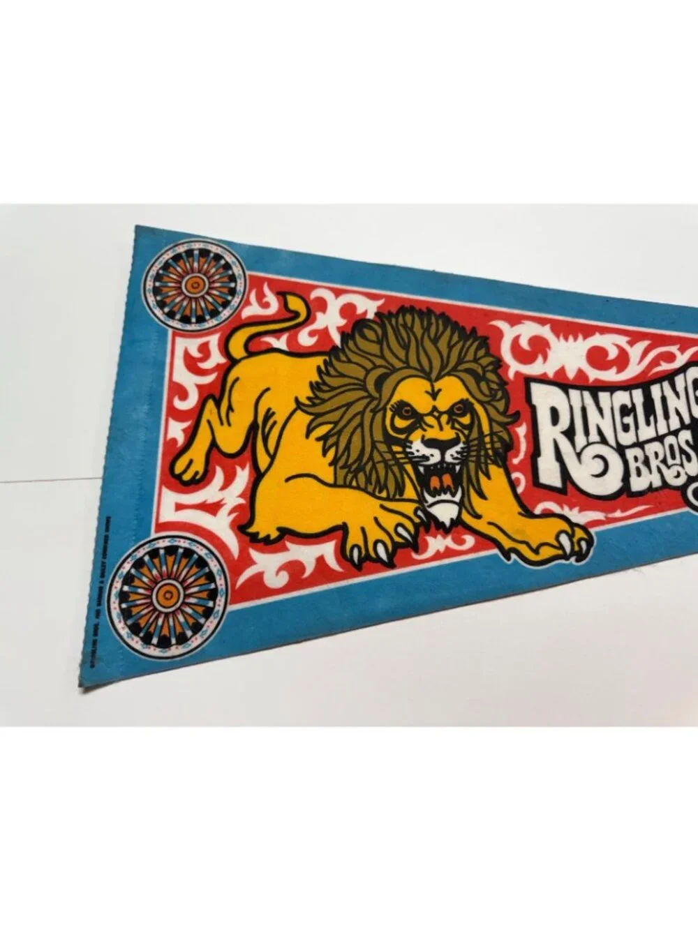 Vintage Ringling Brothers and Barnum and Bailey circus pennant
